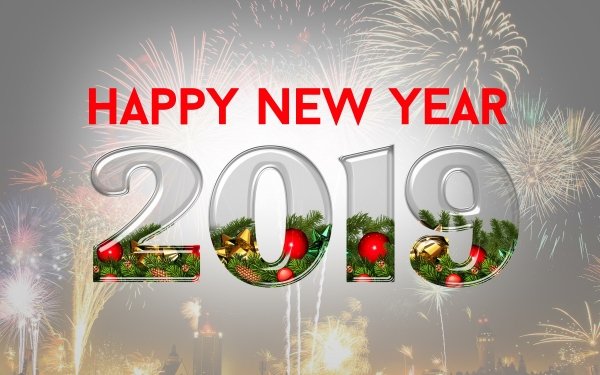 Holiday New Year 2019 Happy New Year Fireworks HD Wallpaper | Background Image