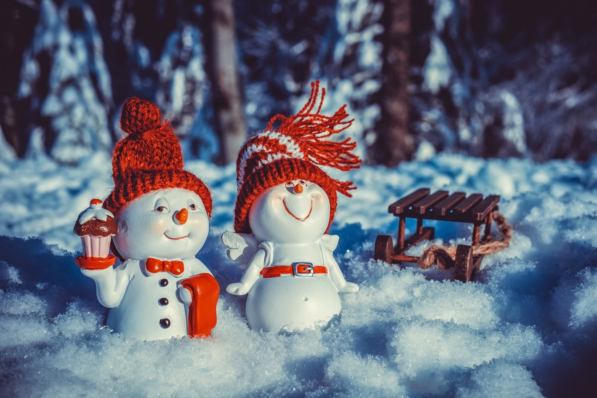 Photography Snowman 4k Ultra HD Wallpaper