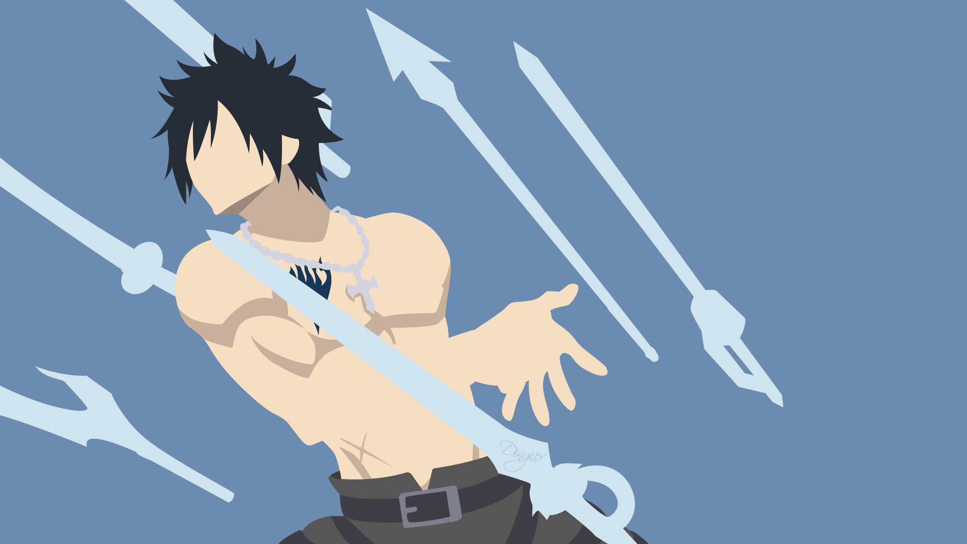 Download Gray Fullbuster Anime Fairy Tail 4k Ultra HD Wallpaper by