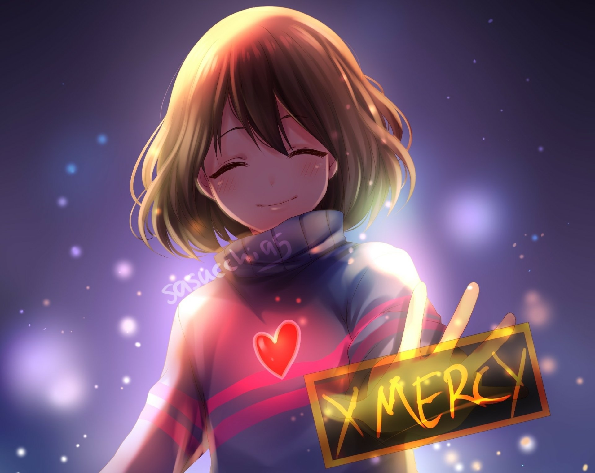 Frisk Mercy Moment - HD Undertale Wallpaper