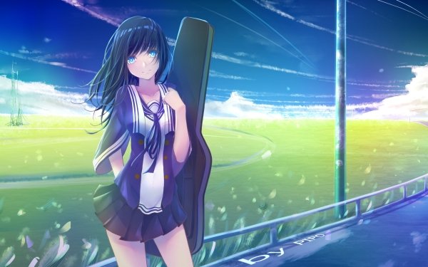 Anime Original Blue Eyes Long Hair HD Wallpaper | Background Image