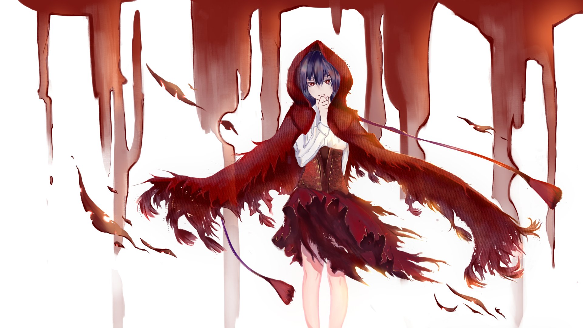 Download Fantasy Red Riding Hood HD Wallpaper by LO