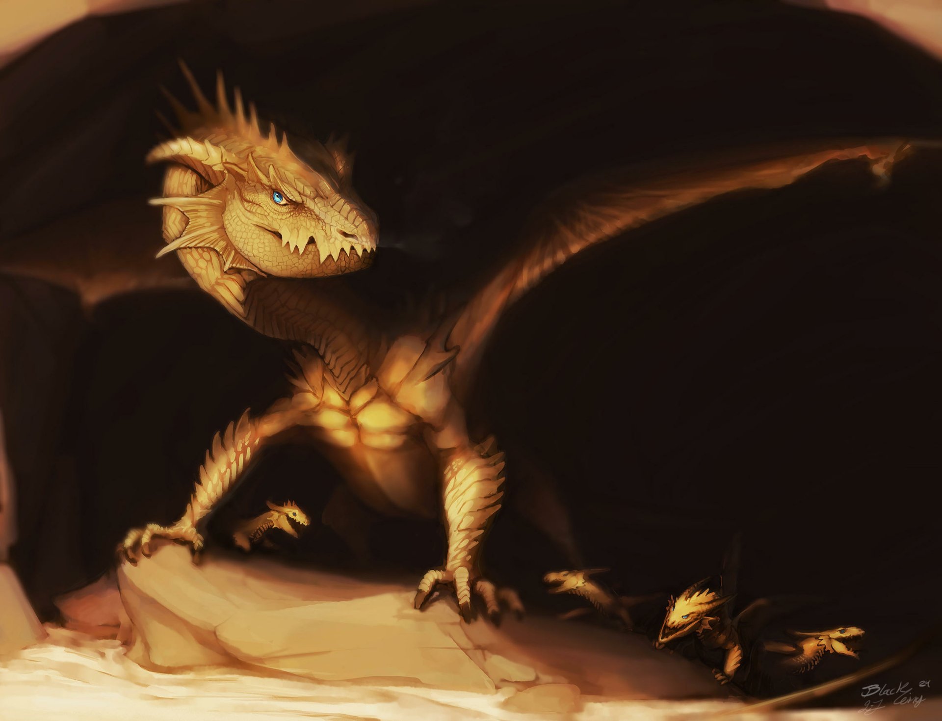 Download Fantasy Dragon HD Wallpaper by Linda Jansson