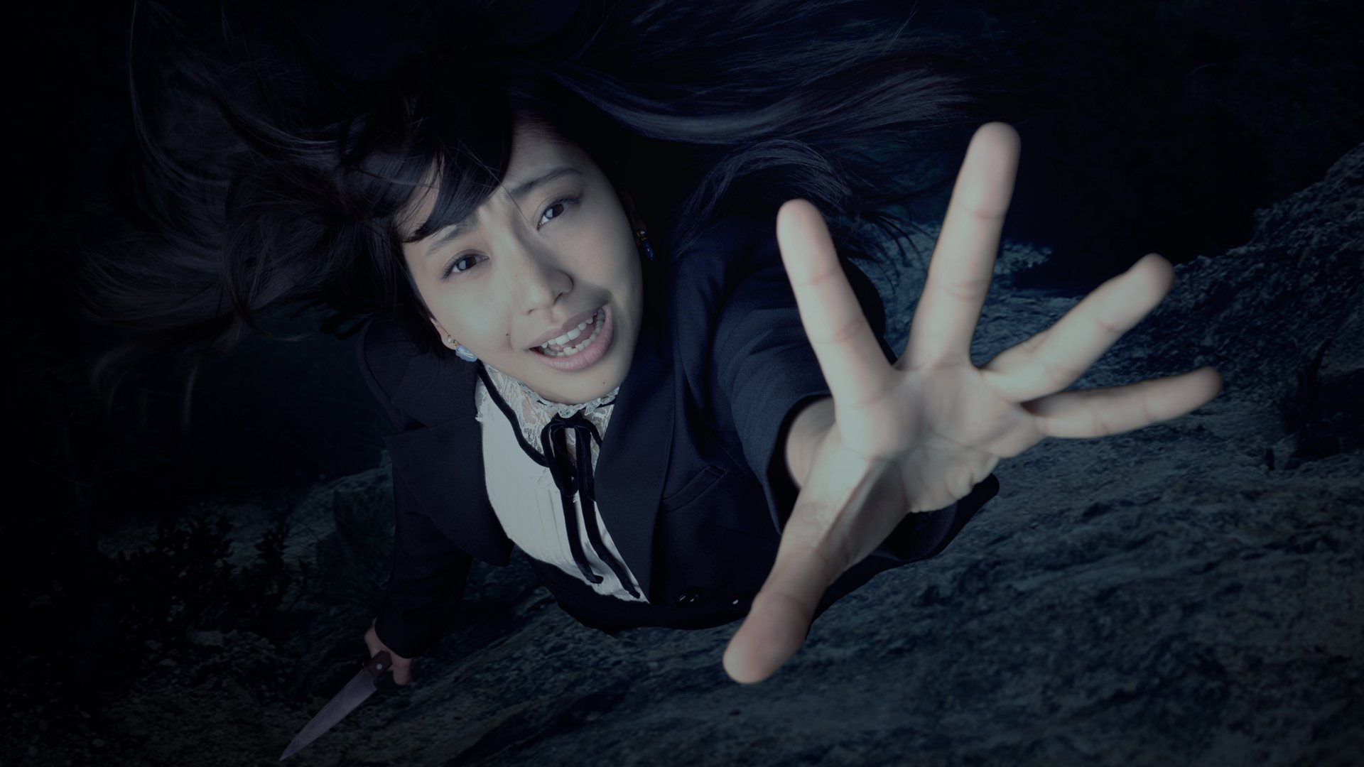 HD desktop wallpaper from Root Letter: Last Answer featuring a dramatic scene with a person reaching out.