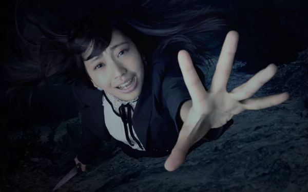 HD desktop wallpaper from Root Letter: Last Answer featuring a dramatic scene with a person reaching out.