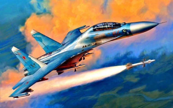 Military Sukhoi Su-27 Jet Fighters Jet Fighter Aircraft Warplane HD Wallpaper | Background Image