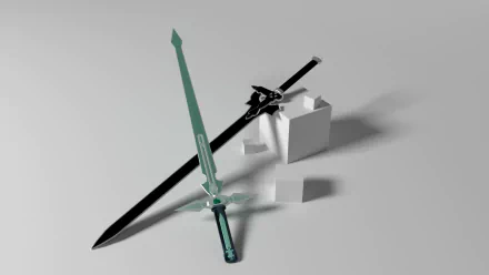 Dark Repulser (Sword Art Online) Elucidator (Sword Art Online) Anime Sword Art Online HD Desktop Wallpaper | Background Image