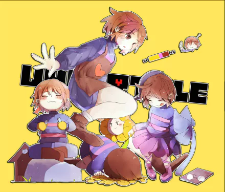 Chara (Undertale) Muffet (Undertale) Papyrus (Undertale) Sans (Undertale) Frisk (Undertale) video game Undertale HD Desktop Wallpaper | Background Image
