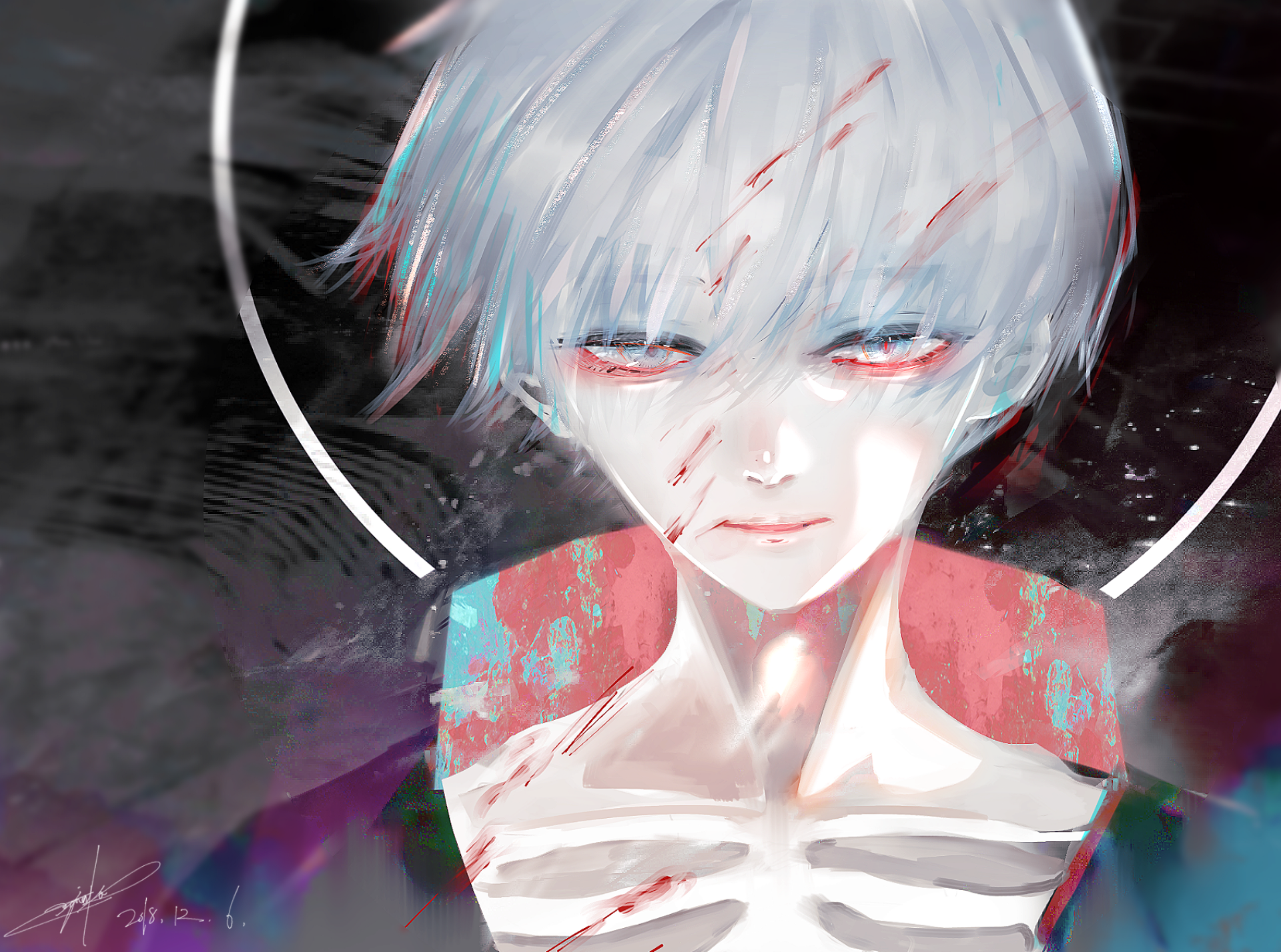 Download Ken Kaneki Anime Tokyo Ghoul:re HD Wallpaper by ぺぎんこ