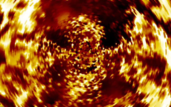 Abstract blurred yellow and black vortex texture, glowing radial motion in 4K Ultra HD PC desktop wallpaper background.