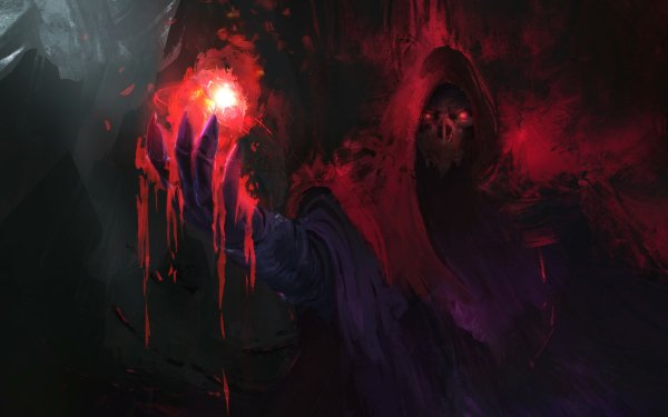 Dark Magic Fantasy Sorcerer HD Wallpaper | Background Image
