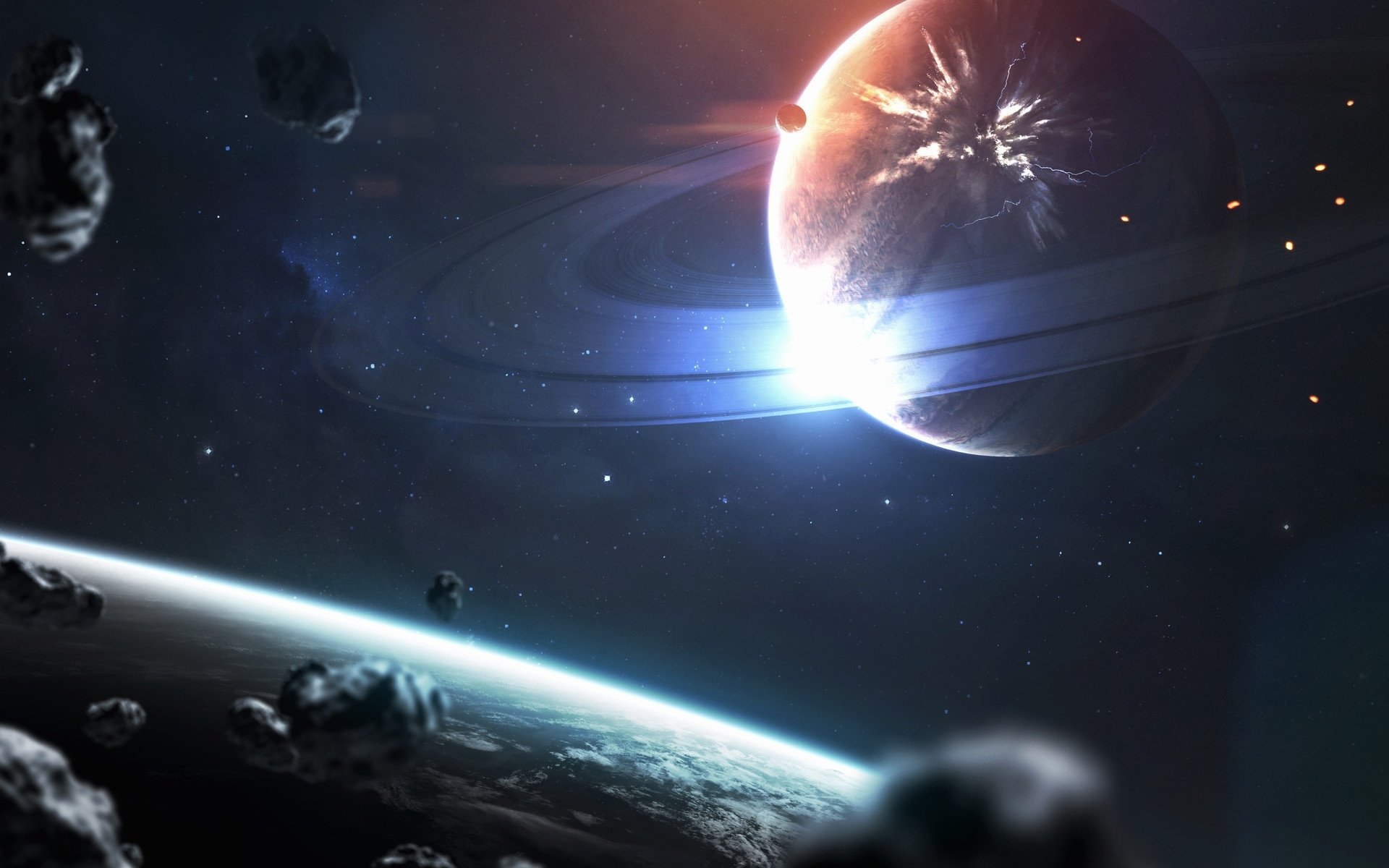 Download Space Planet Sci Fi Planetary Ring Hd Wallpaper By Vadim Sadovski