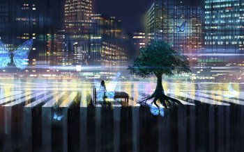 Anime Forest HD Wallpaper by 七條こよみ 仕事募集中