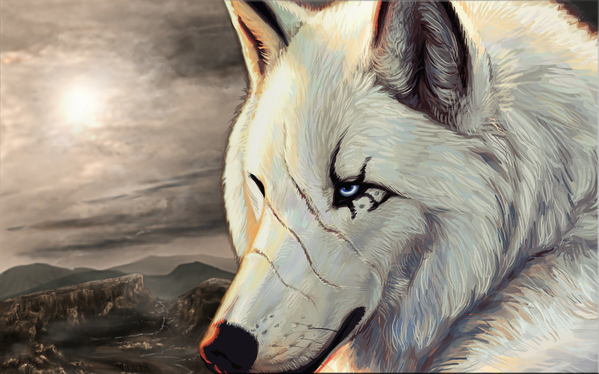 Download Fantasy Wolf HD Wallpaper
