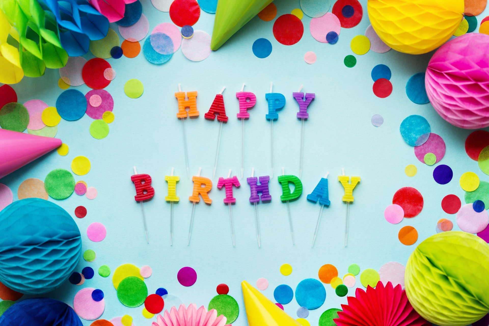 Download Happy Birthday Confetti Colors Holiday Birthday 8k Ultra HD ...