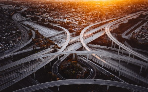 Man Made Los Angeles Cities United States Freeway Highway California USA HD Wallpaper | Background Image