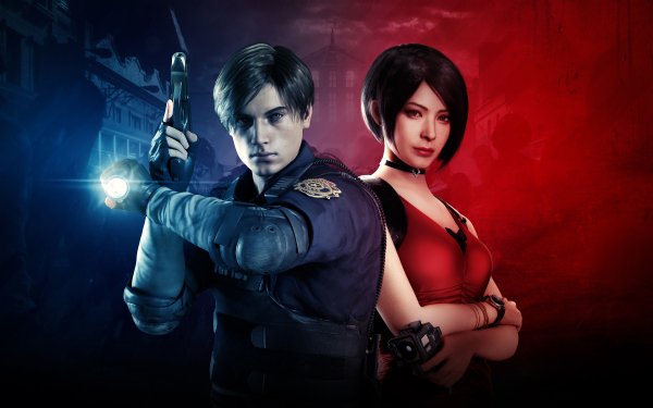 Video Game Resident Evil 2 (2019) Resident Evil Leon S. Kennedy Ada Wong HD Wallpaper | Background Image