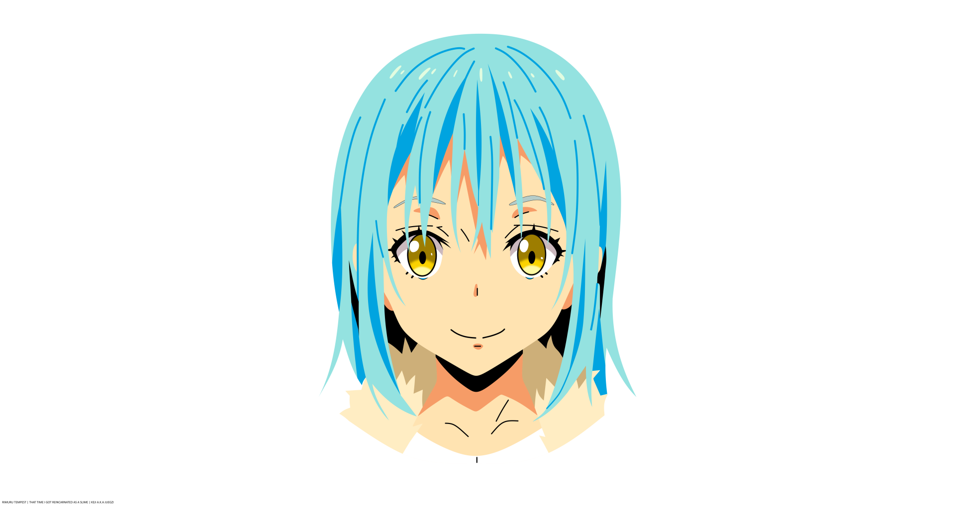 Rimuru Tempest Face ( White background ) by KEJI