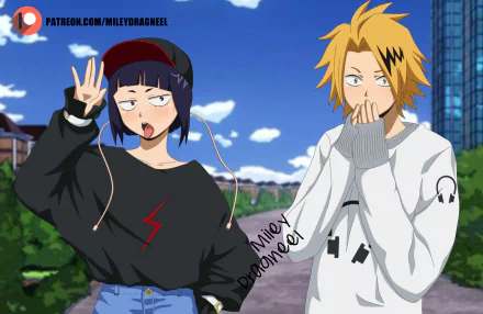 Denki Kaminari Kyōka Jirō Anime My Hero Academia HD Desktop Wallpaper | Background Image