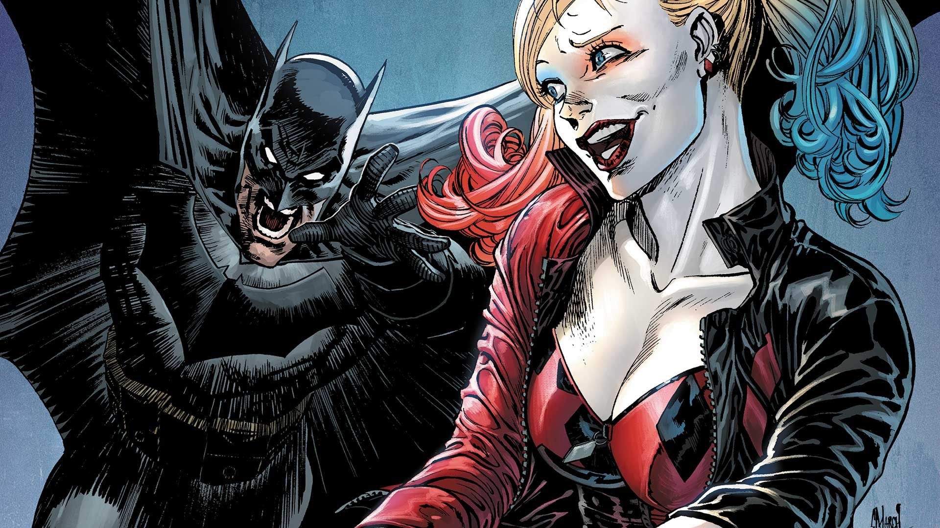 Download Batman DC Comics Comic Harley Quinn HD Wallpaper, image size:1920x1080