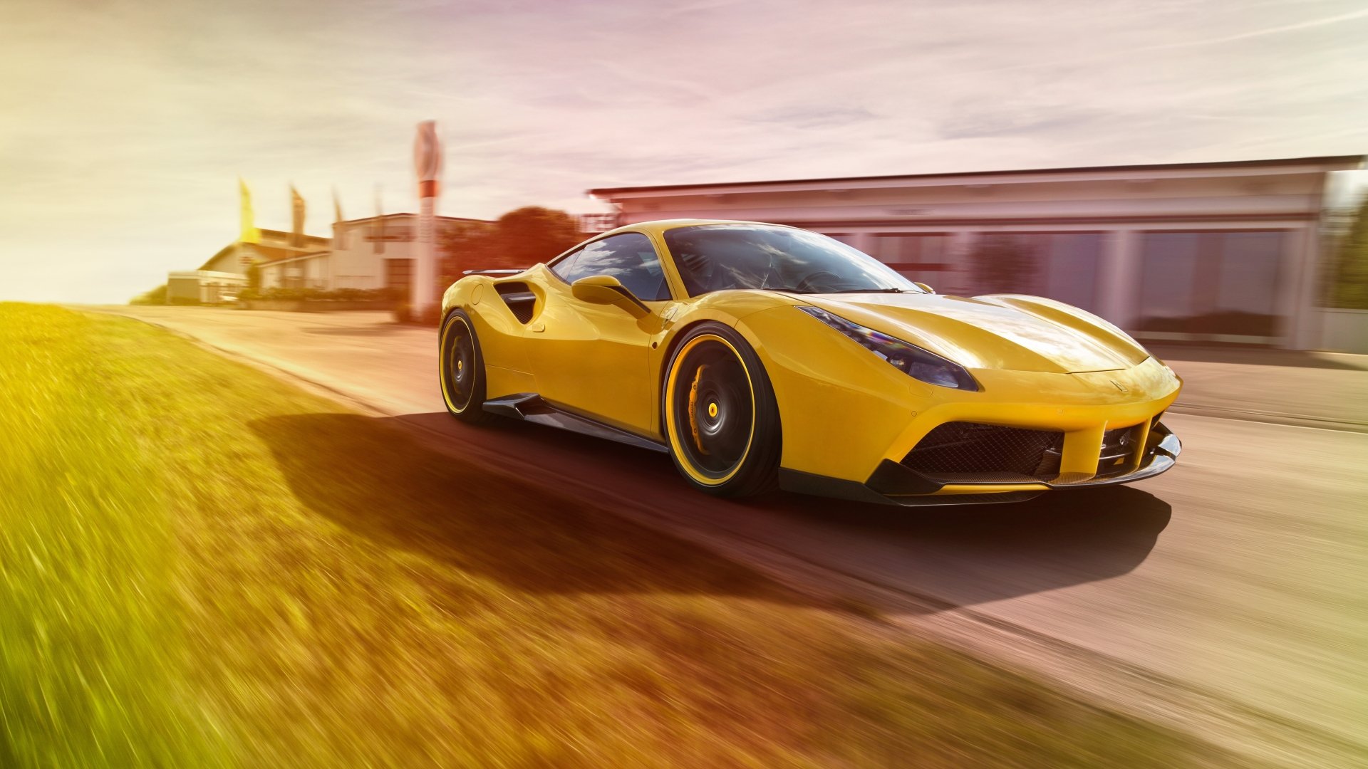 Download Supercar Yellow Car Car Ferrari Ferrari 488 Ferrari 488 GTB Vehicle Ferrari 488 GTB Siracusa 4k Ultra HD Wallpaper