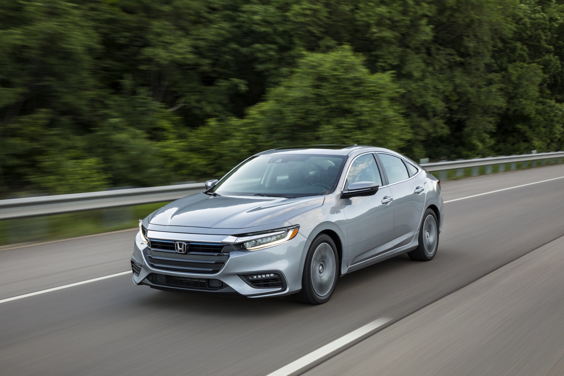 Download Silver Car Compact Car Car Honda Vehicle Honda Insight 4k Ultra HD Wallpaper