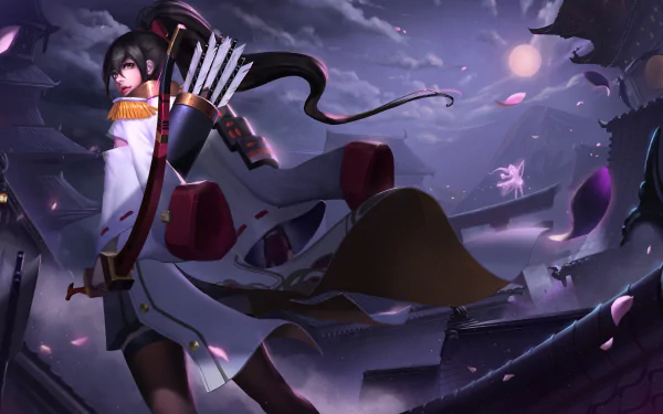 bow oriental archer woman warrior video game Heroes of Newerth HD Desktop Wallpaper | Background Image