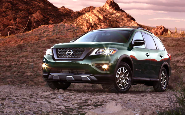 SUV green car car Nissan vehicle Nissan Pathfinder HD Desktop Wallpaper | Background Image