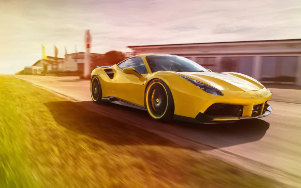 supercar yellow car car Ferrari Ferrari 488 Ferrari 488 GTB vehicle Ferrari 488 GTB Siracusa HD Desktop Wallpaper | Background Image