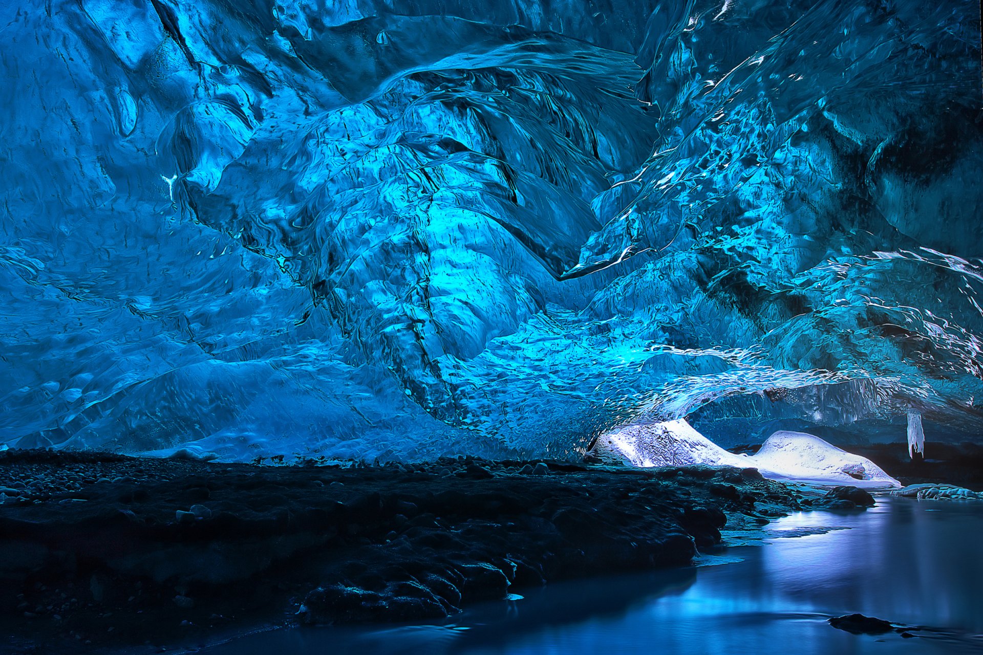 Download ice nature cave hd wallpaper