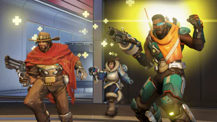 Mei (Overwatch) McCree (Overwatch) Baptiste (Overwatch) video game Overwatch HD Desktop Wallpaper | Background Image