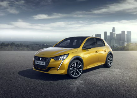 yellow car car Peugeot vehicle Peugeot 208 HD Desktop Wallpaper | Background Image