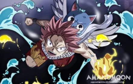  Fairy Tail 100 Years Quest Natsu vs Water Dragon by Amanomoon