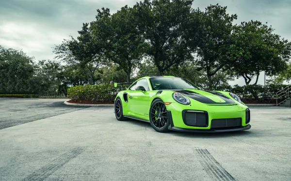 green car car Porsche Porsche 911 Porsche 911 GT2 vehicle Porsche 911 GT2 RS HD Desktop Wallpaper | Background Image