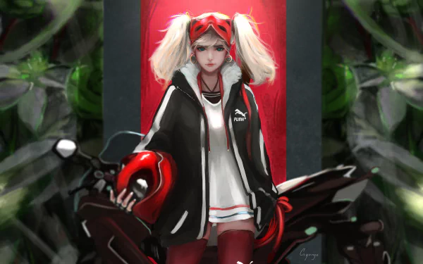 green eyes blonde twintails Ann Takamaki video game megami tensei HD Desktop Wallpaper | Background Image