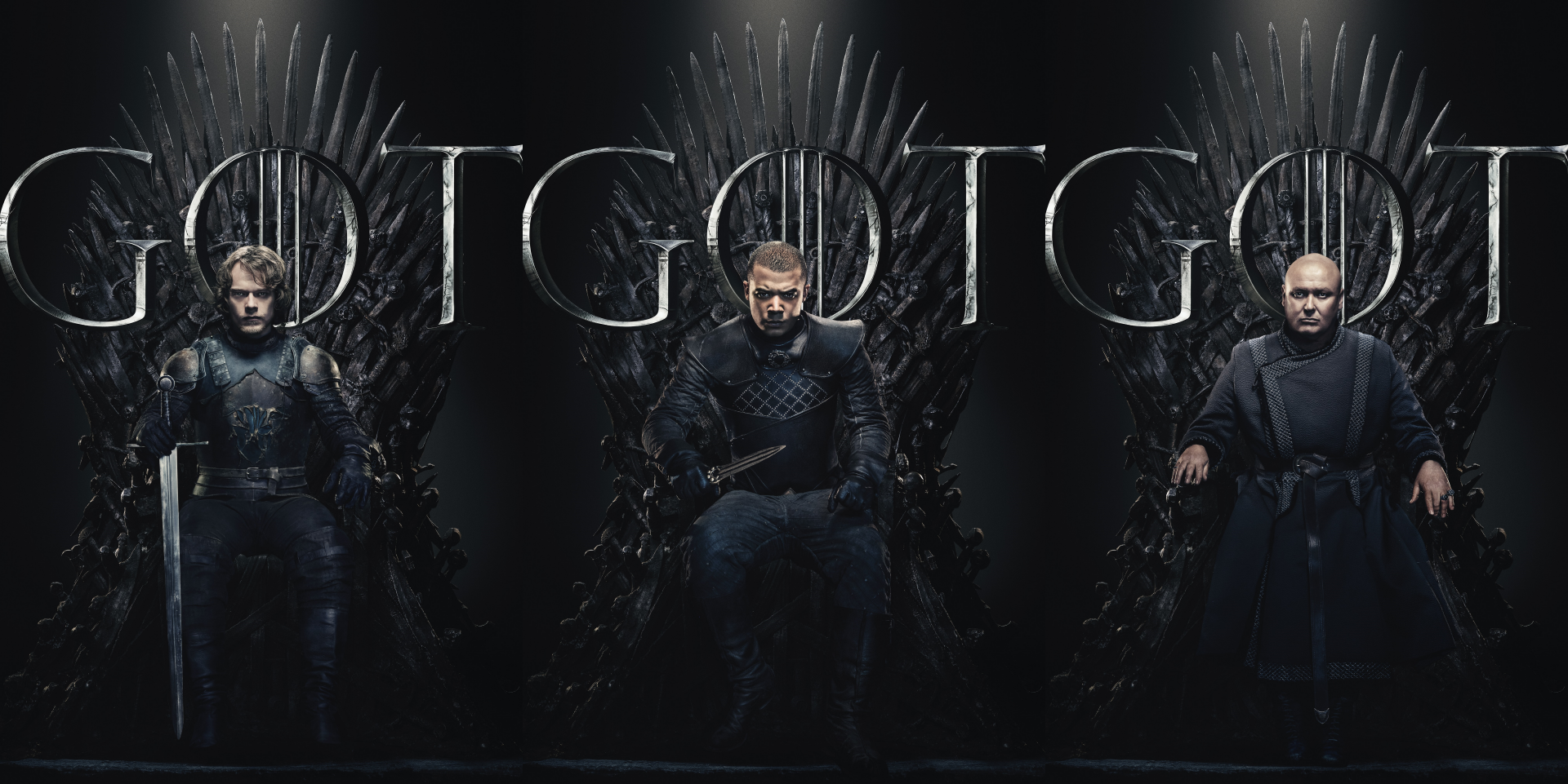 Download Conleth Hill Jacob Anderson Alfie Allen Lord Varys Grey Worm Theon Greyjoy TV Show Game Of Thrones 4k Ultra HD Wallpaper