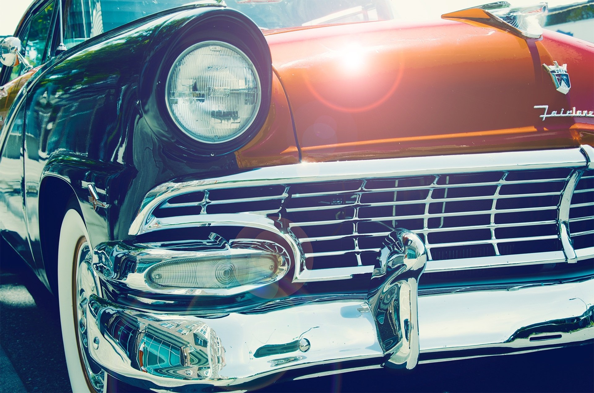 Download Car Vintage Car Vehicle Ford Fairlane HD Wallpaper by girlart39