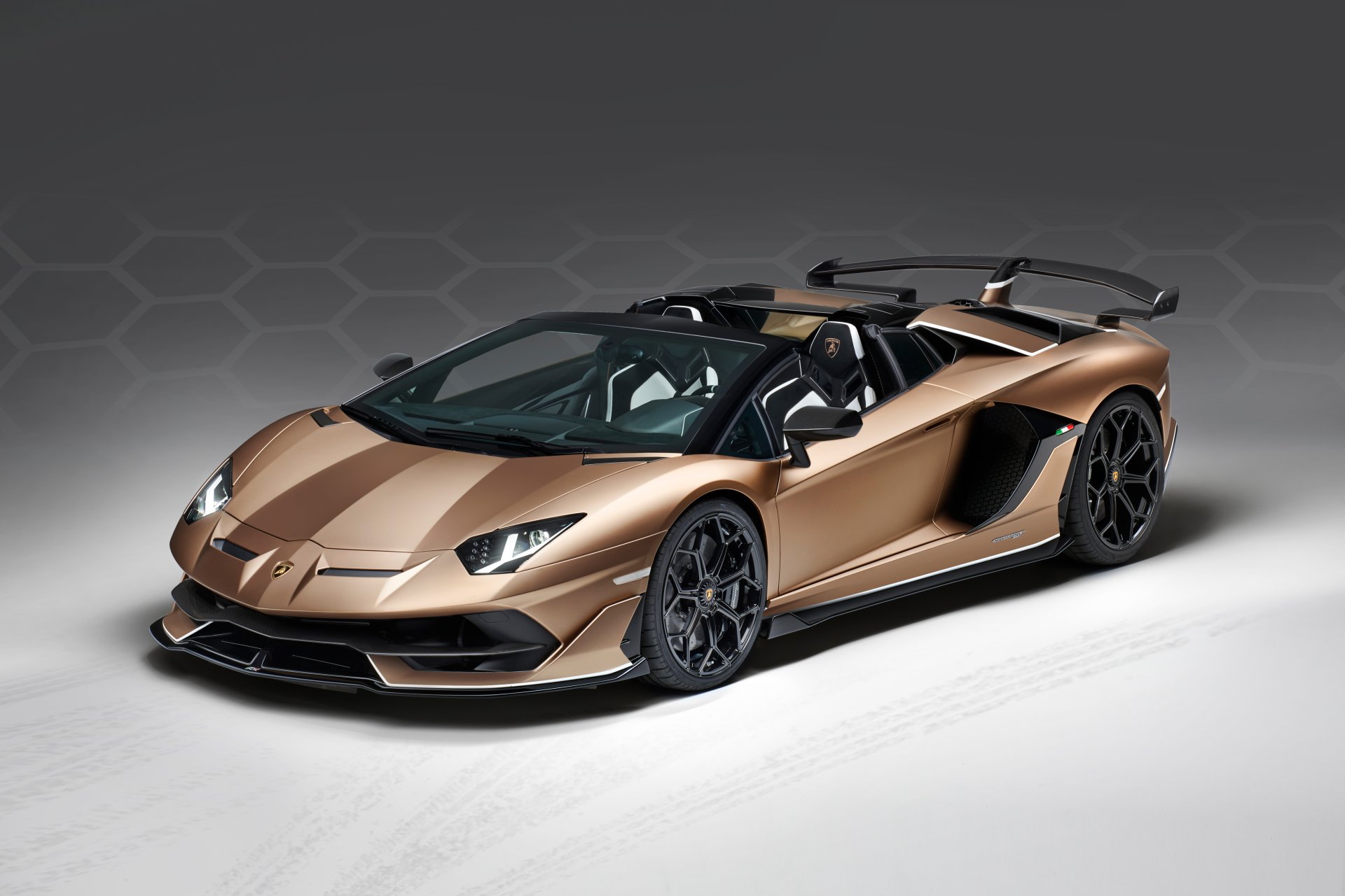 Download Brown Car Supercar Car Lamborghini Lamborghini Aventador Vehicle Lamborghini Aventador SVJ 4k Ultra HD Wallpaper