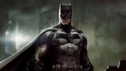 HD PC desktop wallpaper featuring Batman in his iconic suit, set against a dark, moody background from DC Comics.