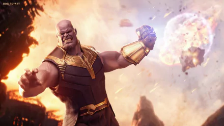 figurine Infinity Gauntlet Thanos movie Avengers: Infinity War HD Desktop Wallpaper | Background Image