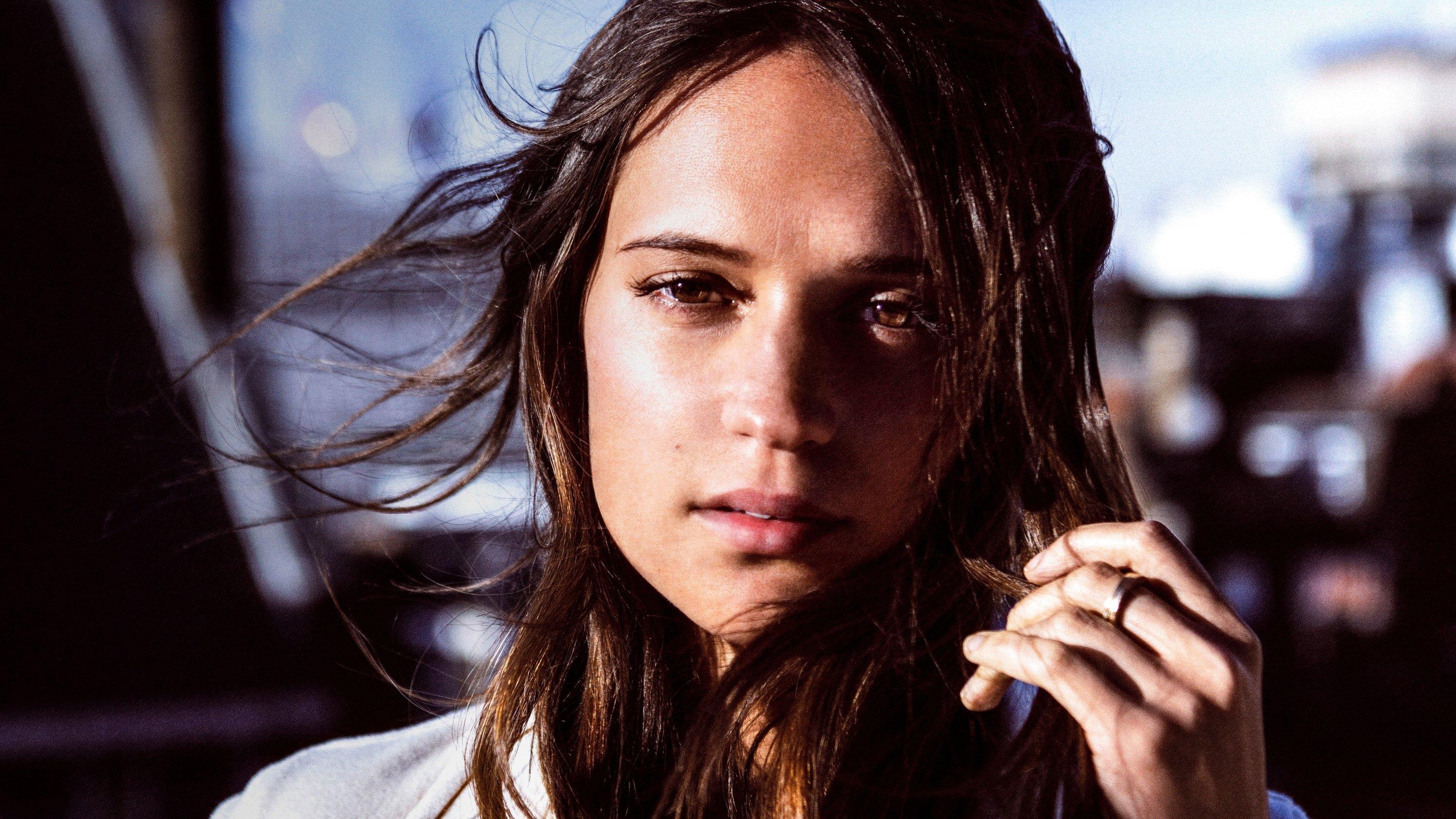 Download Brown Eyes Brunette Actress Celebrity Alicia Vikander HD Wallpaper