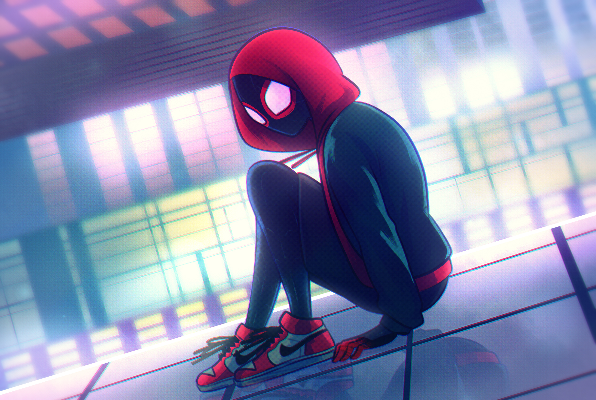 Майлз моралес человек. Spider man Miles morales обои. Человек-паук (Майлз Моралес). Майлз Моралес профиль. Обои Майлз Моралес найк.