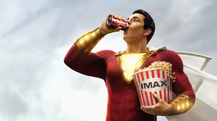 popcorn Shazam (Movie) Zachary Levi Shazam (DC Comics) movie HD Desktop Wallpaper | Background Image