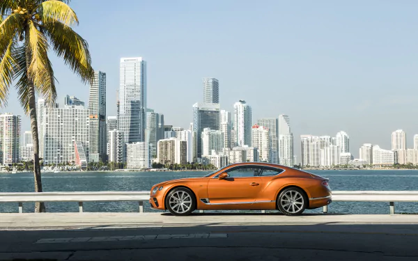 orange car car Bentley Bentley Continental vehicle Bentley Continental GT HD Desktop Wallpaper | Background Image